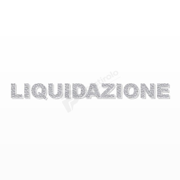 LIQUIDAZIONE scritta in polistirolo - Arial - Argento - Senza base