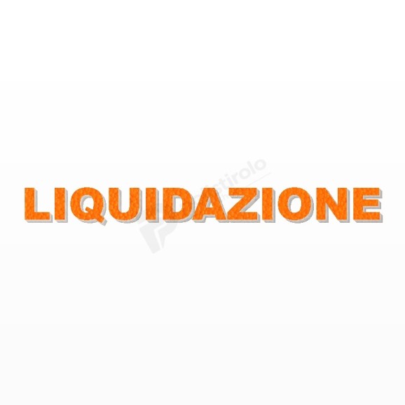 LIQUIDAZIONE scritta in polistirolo - Arial - Arancione - Senza base