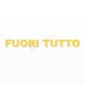 FUORI TUTTO scritta in polistirolo - Arial - Giallo - Senza base