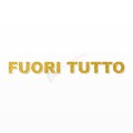 FUORI TUTTO scritta in polistirolo - Arial - Oro - Senza base