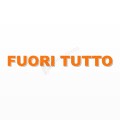 FUORI TUTTO scritta in polistirolo - Arial - Arancione - Senza base