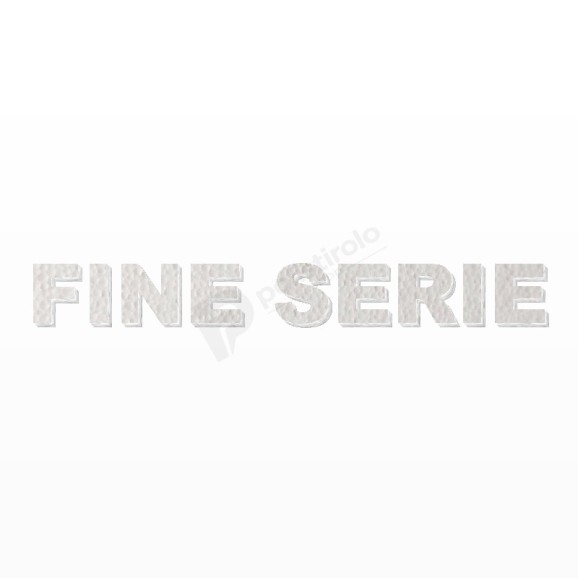FINE SERIE scritta in polistirolo - Arial - Bianco - Senza base