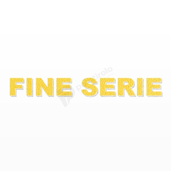 FINE SERIE scritta in polistirolo - Arial - Giallo - Senza base