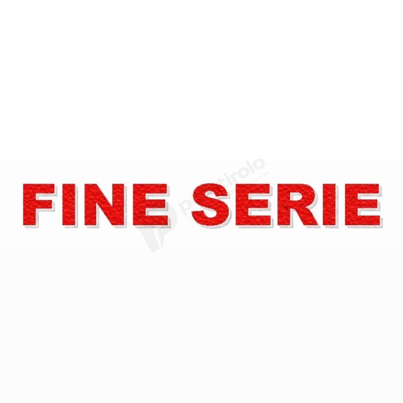 FINE SERIE scritta in polistirolo - Arial - Rosso - Senza base