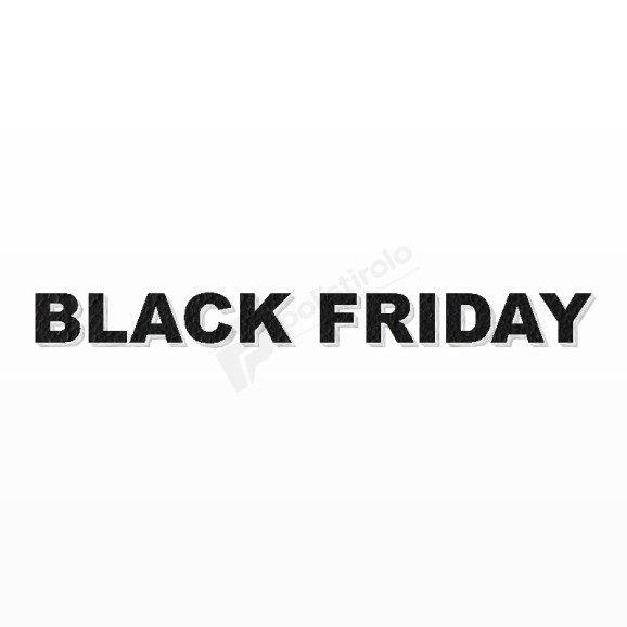 BLACK FRIDAY scritta in polistirolo - Arial - Nero - Senza base