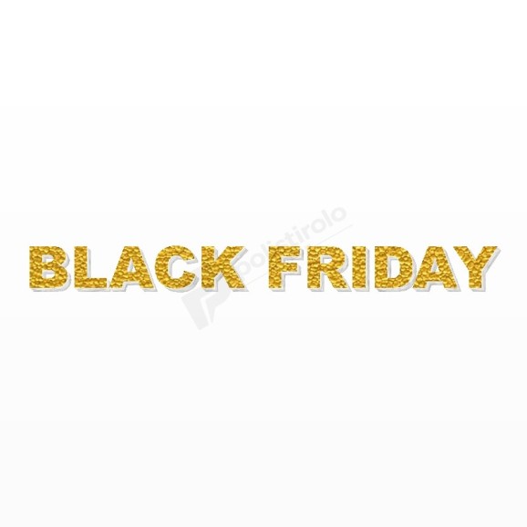 BLACK FRIDAY scritta in polistirolo - Arial - Oro - Senza base