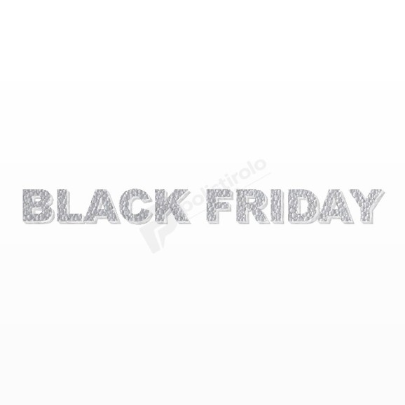 BLACK FRIDAY scritta in polistirolo - Arial - Argento - Senza base