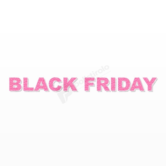 BLACK FRIDAY scritta in polistirolo - Arial - Rosa - Senza base