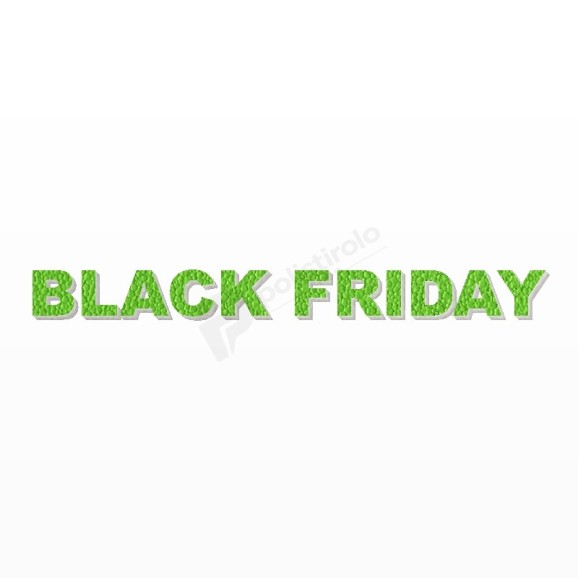 BLACK FRIDAY scritta in polistirolo - Arial - Verde - Senza base