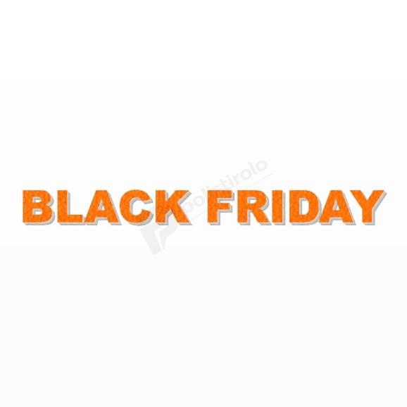 BLACK FRIDAY scritta in polistirolo - Arial - Arancione - Senza base