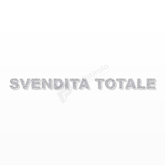 SVENDITA TOTALE scritta in polistirolo - Arial - Argento - Senza base