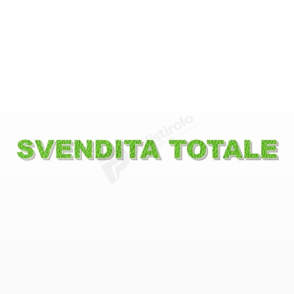 SVENDITA TOTALE scritta in polistirolo - Arial - Verde - Senza base