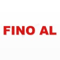 FINO AL scritta in polistirolo - Arial - Rosso - Senza base