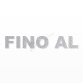FINO AL scritta in polistirolo - Arial - Argento - Senza base