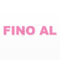 FINO AL scritta in polistirolo - Arial - Rosa - Senza base