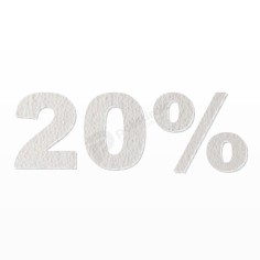 Scritta 20% Polistirolo Personalizzabile per Promozioni 2