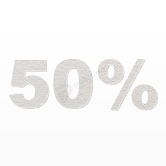 Scritta 50% in Polistirolo per Saldi e Offerte 2