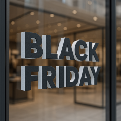 Scritta Black Friday in Polistirolo Personalizzabile