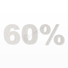 Scritta 60% in Polistirolo per Vetrine e Saldi 2