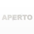 APERTO scritta in polistirolo - Arial - Bianco - Senza base