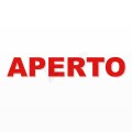APERTO scritta in polistirolo - Arial - Rosso - Senza base