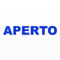 APERTO scritta in polistirolo - Arial - Blu - Senza base