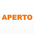 APERTO scritta in polistirolo - Arial - Arancione - Senza base