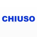 CHIUSO scritta in polistirolo - Arial - Blu - Senza base