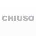 CHIUSO scritta in polistirolo - Arial - Argento - Senza base