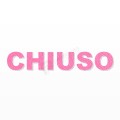 CHIUSO scritta in polistirolo - Arial - Rosa - Senza base