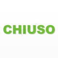 CHIUSO scritta in polistirolo - Arial - Verde - Senza base