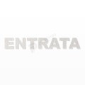 ENTRATA scritta in polistirolo - Arial - Bianco - Senza base
