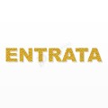 ENTRATA scritta in polistirolo - Arial - Oro - Senza base