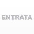 ENTRATA scritta in polistirolo - Arial - Argento - Senza base