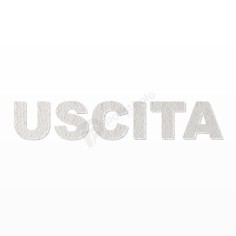Scritta USCITA in Polistirolo per Negozi e Vetrine 2