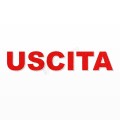 USCITA scritta in polistirolo - Arial - Rosso - Senza base
