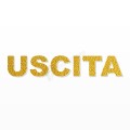 USCITA scritta in polistirolo - Arial - Oro - Senza base