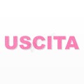 USCITA scritta in polistirolo - Arial - Rosa - Senza base