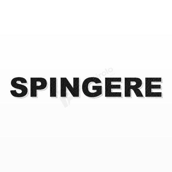 SPINGERE scritta in polistirolo - Arial - Nero - Senza base