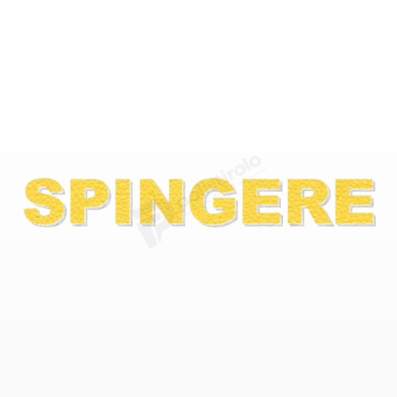 SPINGERE scritta in polistirolo - Arial - Giallo - Senza base