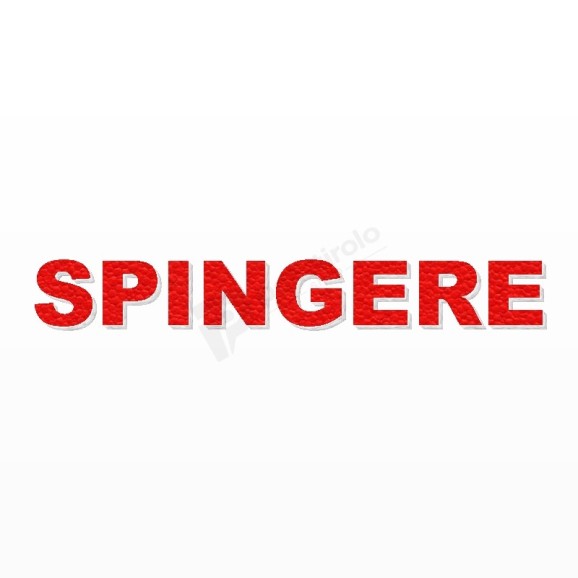 SPINGERE scritta in polistirolo - Arial - Rosso - Senza base