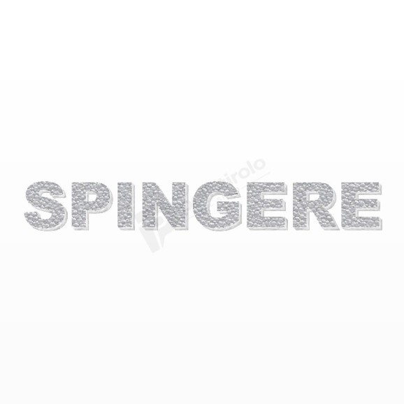 SPINGERE scritta in polistirolo - Arial - Argento - Senza base