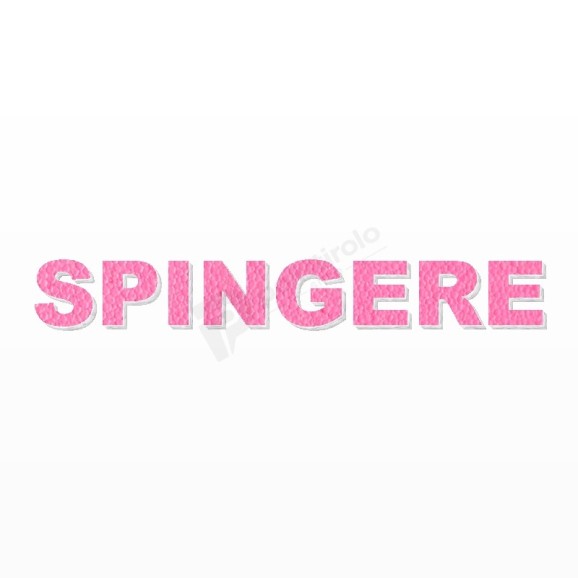 SPINGERE scritta in polistirolo - Arial - Rosa - Senza base