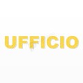 UFFICIO scritta in polistirolo - Arial - Giallo - Senza base