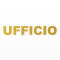 UFFICIO scritta in polistirolo - Arial - Oro - Senza base