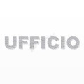 UFFICIO scritta in polistirolo - Arial - Argento - Senza base