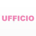 UFFICIO scritta in polistirolo - Arial - Rosa - Senza base