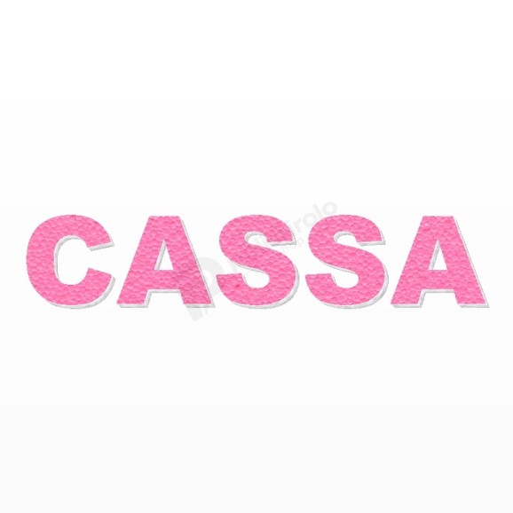 CASSA scritta in polistirolo - Arial - Rosa - Senza base