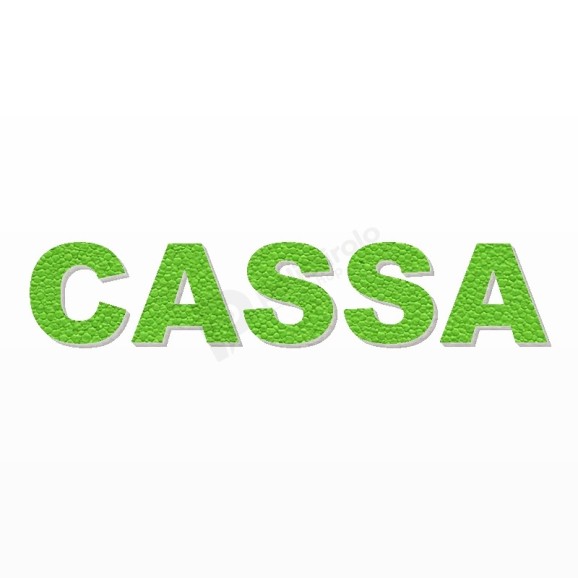CASSA scritta in polistirolo - Arial - Verde - Senza base