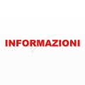 INFORMAZIONI scritta in polistirolo - Arial - Rosso - Senza base